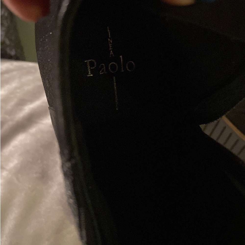 New Linea Paolo Winslet Wedge Bootie Black Size 8 - Picture 7 of 8